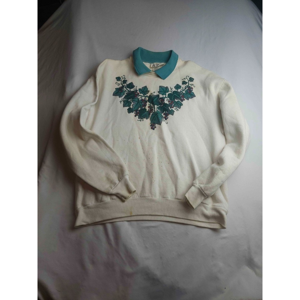 Vintage 90s Cracker Barrel Sweatshirt Womens L Preppy Cottagecore Whimsigoth USA